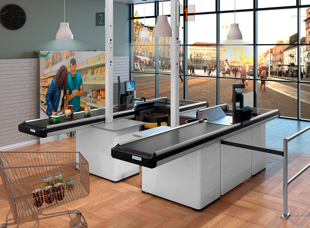 Metal Shelving and Checkouts